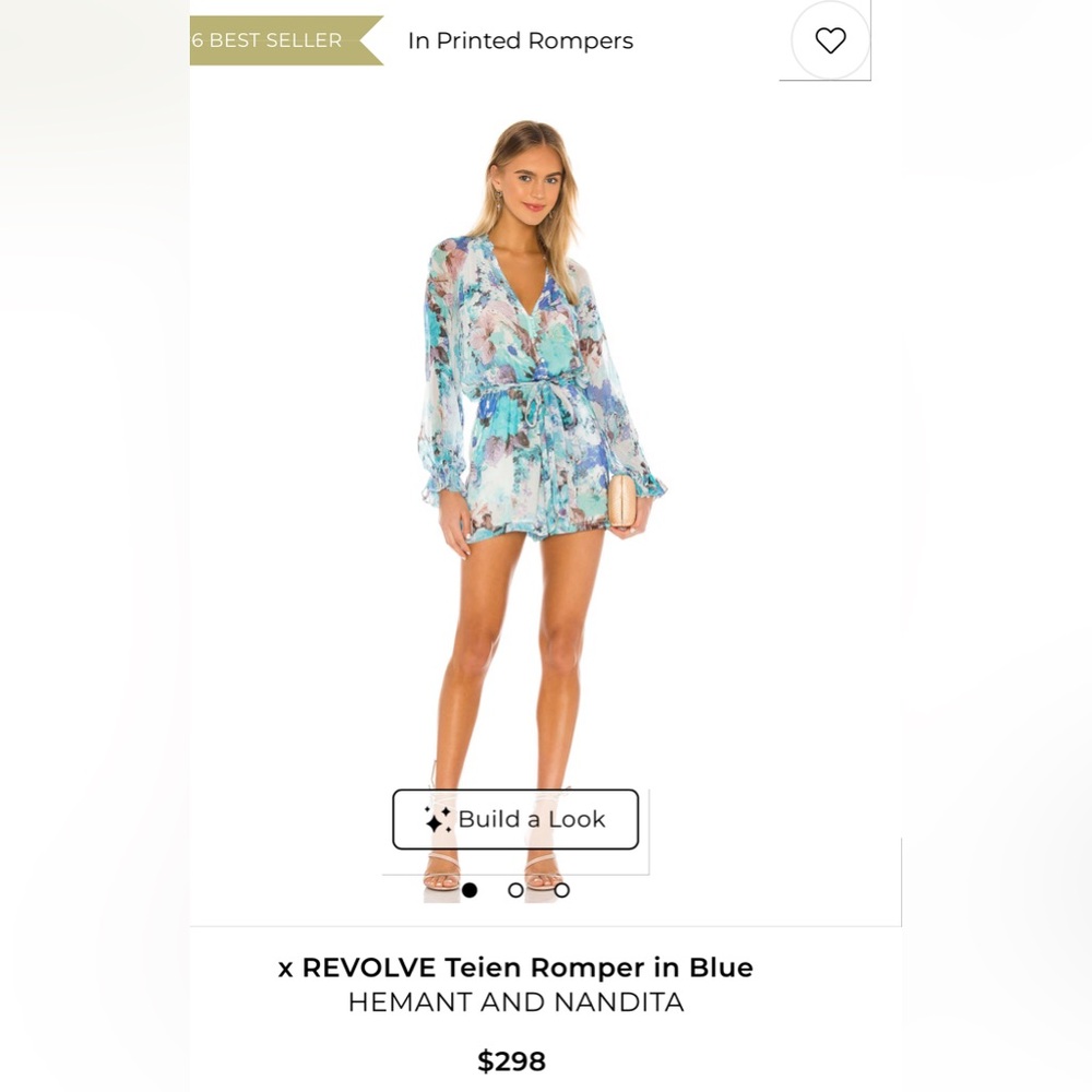 NWT Hemant & Nandita Floral Print Romper from Revolve